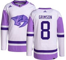 Youth Adidas Nashville Predators Stu Grimson Hockey Fights Cancer Jersey - Authentic