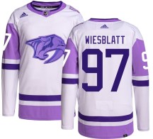 Youth Adidas Nashville Predators Oasiz Wiesblatt Hockey Fights Cancer Jersey - Authentic