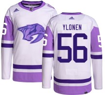 Youth Adidas Nashville Predators Jesse Ylonen Hockey Fights Cancer Jersey - Authentic