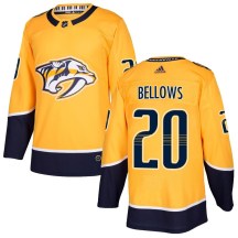 Men's Adidas Nashville Predators Kieffer Bellows Gold Home Jersey - Authentic