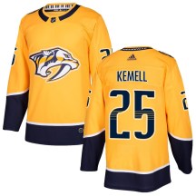 Men's Adidas Nashville Predators Joakim Kemell Gold Home Jersey - Authentic Men's Adidas Nashville Predators Joakim Kemell Gold Home Jersey - Authentic