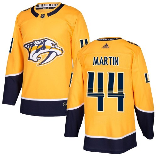 Men's Adidas Nashville Predators Brady Martin Gold Home Jersey - Authentic